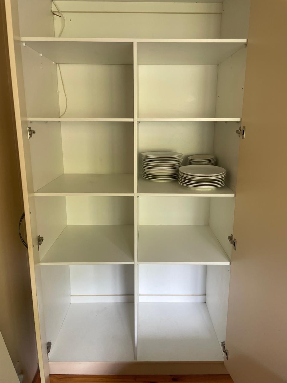 Built-in cupboard interior shelving