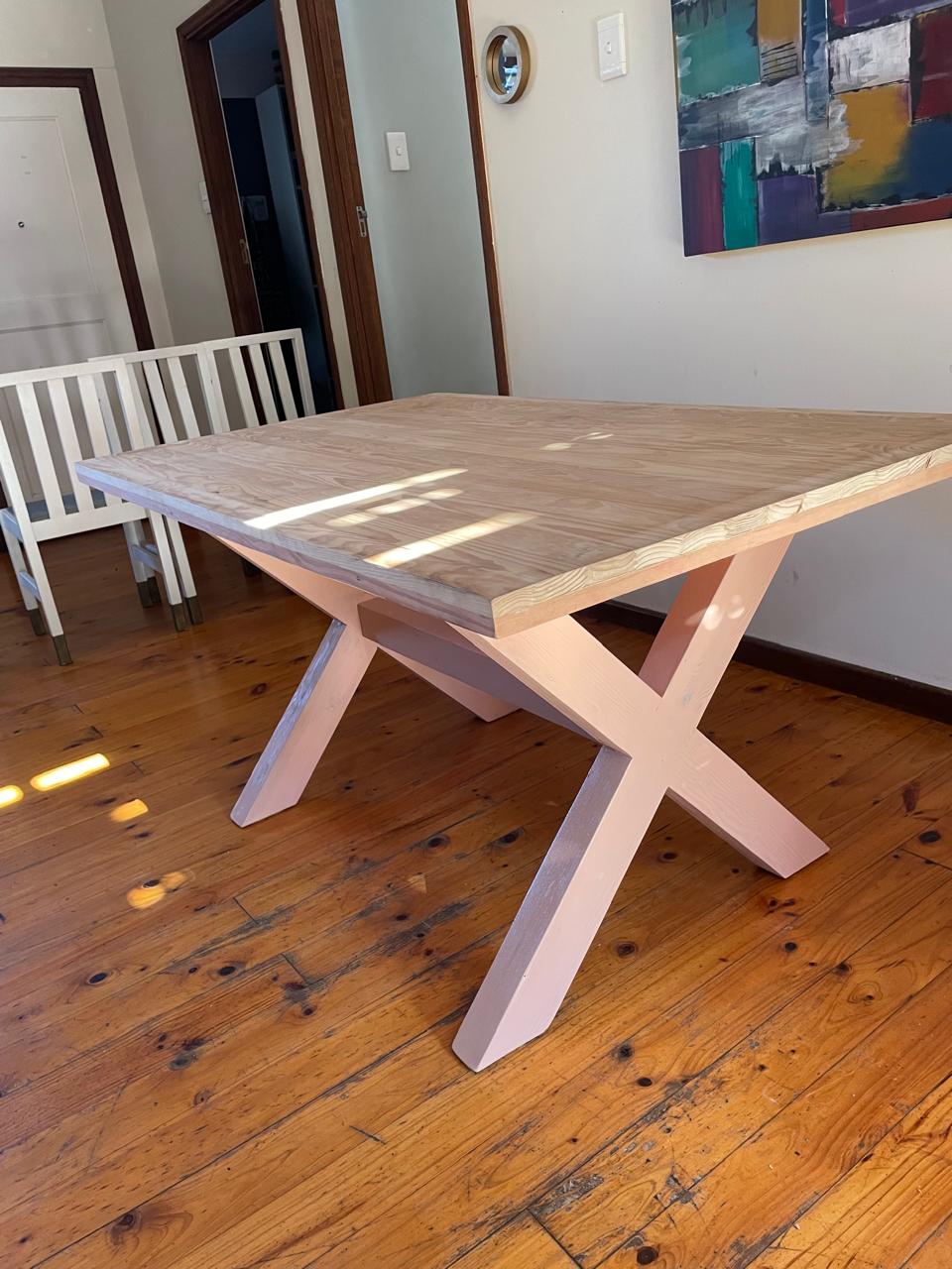 Kitchen table renovation detail